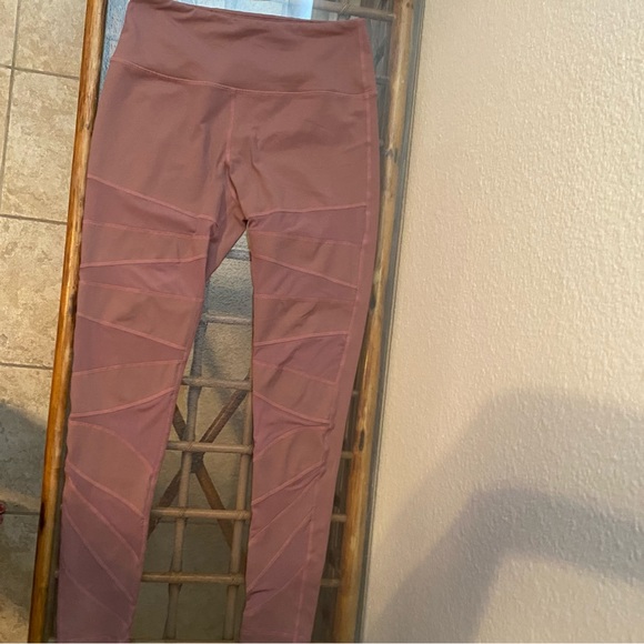 Buff Bunny Pink Anastasia Mauvelous Mesh Panal Side HiRise Activewear Leggings M - Picture 7 of 16